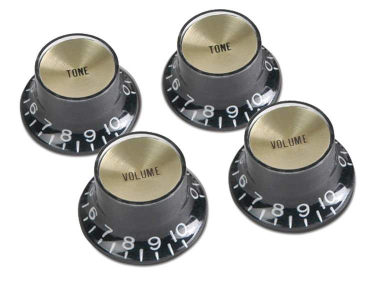 Gibson S&A MK020 4 Volume/tone knobs "top-hat" 